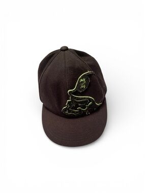 metal mulisha flex-fit black with neon green skull